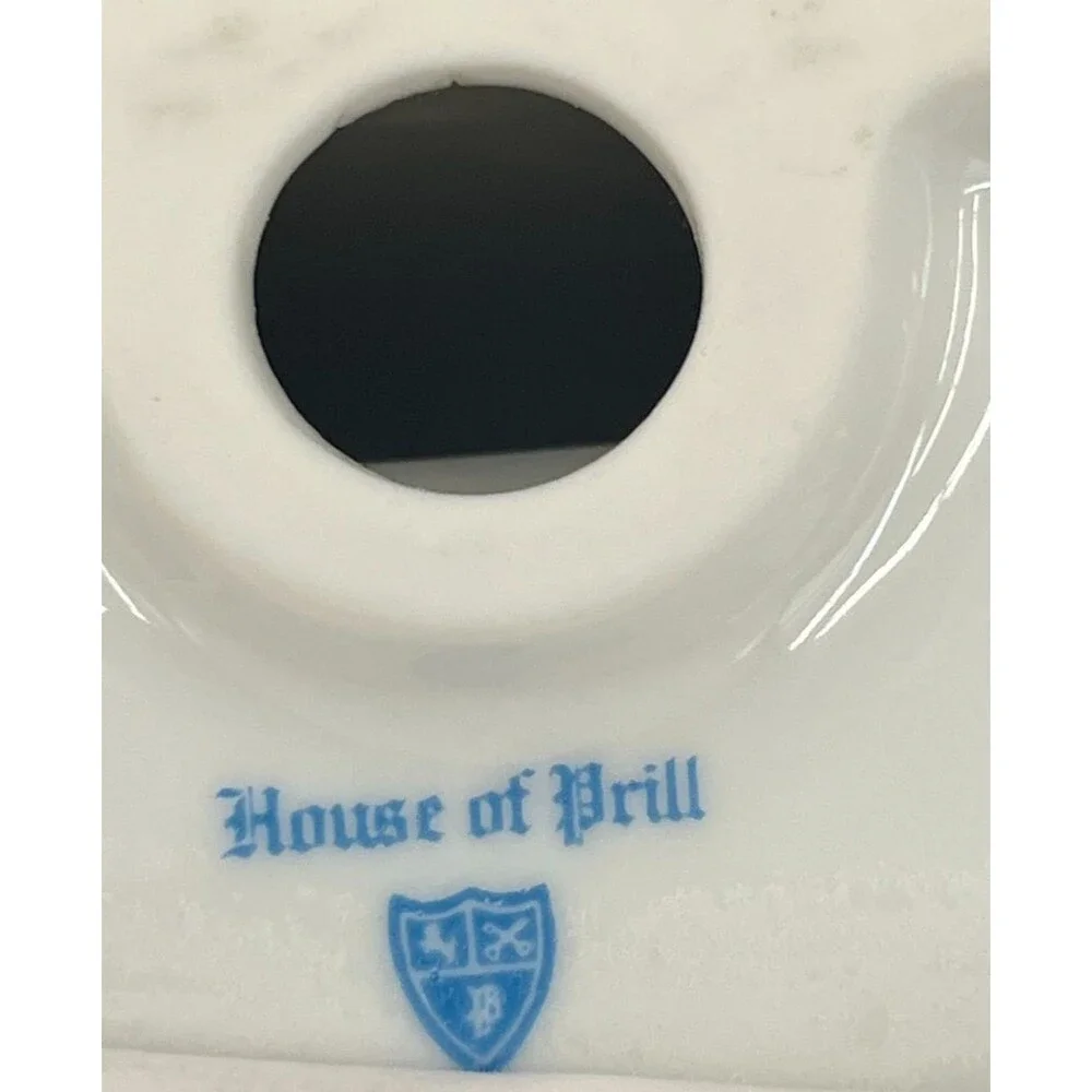 Vintage House of Prill Porcelain Hunt Scene Napkin Holder English Country Horses